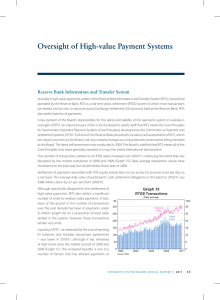 Oversight of High-value Payment Systems Reserve Bank Information and Transfer System
