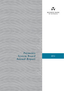 Payments System Board Annual Report 2012