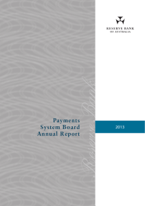 Payments System Board Annual Report 2013