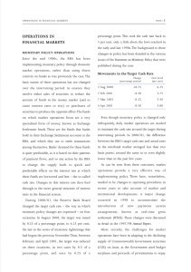 OPERATIONS IN FINANCIAL MARKETS