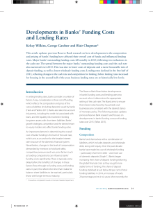 Developments in Banks’ Funding Costs and Lending Rates