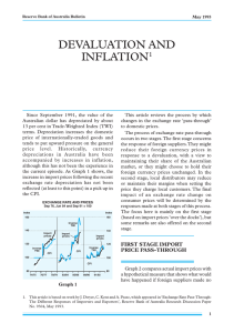 DEVALUATION AND INFLATION 1