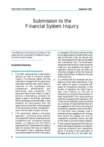 Submission to the Financial System Inquiry
