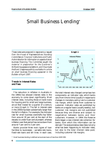 Small Business Lending *