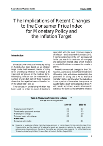 The Implications of Recent Changes to the Consumer Price Index