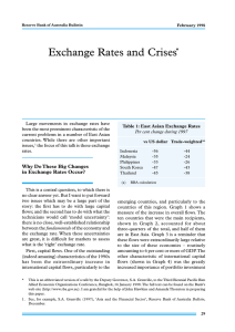 Exchange Rates and Crises *
