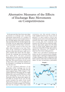 Alternative Measures of the Effects of Exchange Rate Movements on Competitiveness