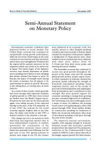 Semi-Annual Statement on Monetary Policy