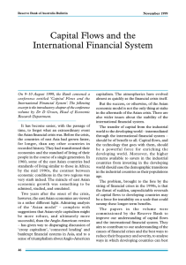 Capital Flows and the International Financial System