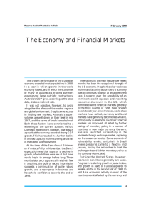 The Economy and Financial Markets
