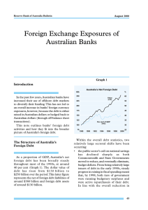 Foreign Exchange Exposures of Australian Banks Introduction