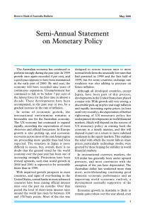 Semi-Annual Statement on Monetary Policy