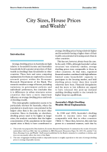 City Sizes, House Prices and Wealth 1 Introduction