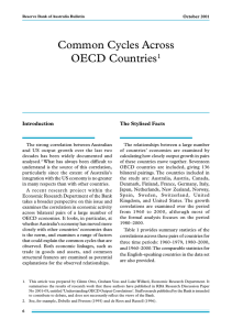 Common Cycles Across OECD Countries 1 Introduction