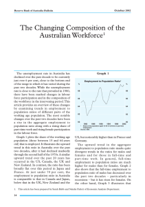 The Changing Composition of the Australian Workforce 1