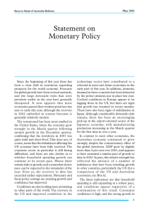 Statement on Monetary Policy