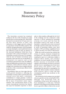 Statement on Monetary Policy