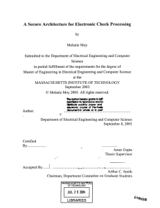 A  Secure  Architecture  for Electronic  Check ...