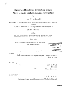 Substrate Resistance  Extraction using  a