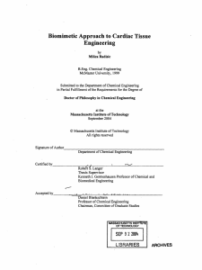 Biomimetic Approach to Cardiac Tissue Engineering B.Eng. Chemical Engineering