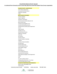 VOLUNTEER SERVICE SITES BY COLLEGE