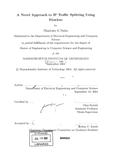 A  Novel  Approach  to  IP ... Flowlets Shantanu  K  Sinha Using