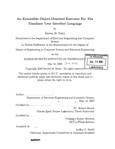 An  Extensible  Object-Oriented  Executor  For ... Timeliner  User  Interface  Language
