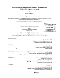 An Evaluation of Finite Element  Models  of ... Subjected to Impulsive  Loading Omri Pedatzur