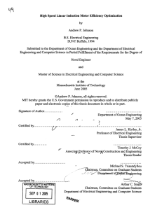High  Speed  Linear Induction Motor Efficiency  Optimization by SUNY