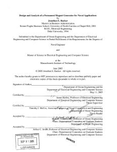 Design  and Analysis  of a Permanent Magnet Generator... by Jonathan E.  Rucker Masters  in Business  Administration