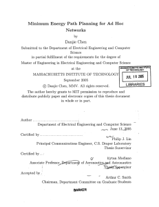 Minimum  Energy  Path Planning  for  Ad ... Networks Danjie  Chen