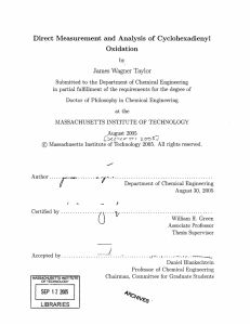 Direct  Measurement  and Analysis  of  Cyclohexadienyl Oxidation