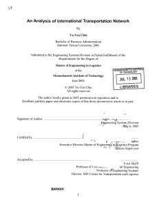 An Analysis of International  Transportation  Network