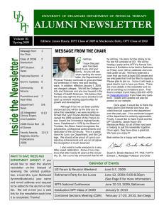 ALUMNI NEWSLETTER