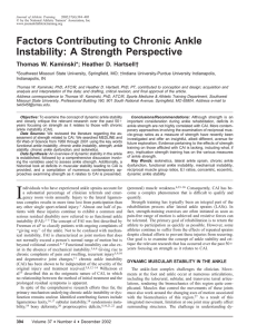 Factors Contributing to Chronic Ankle Instability: A Strength Perspective