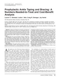 Prophylactic Ankle Taping and Bracing: A Numbers-Needed-to-Treat and Cost-Benefit Analysis