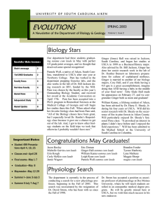 EVOLUTIONS Biology Stars SPRING 2003