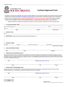 Contract Approval Form