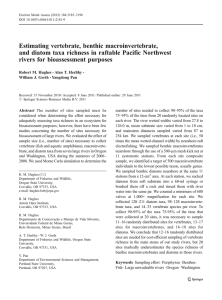 Estimating vertebrate, benthic macroinvertebrate,