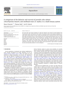 A comparison of the behavior and survival of juvenile coho... (Oncorhynchus kisutch) and steelhead trout (O. mykiss) in a small...