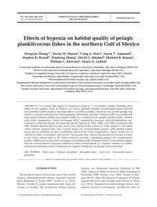 Effects of hypoxia on habitat quality of pelagic