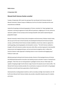 Monash Earth Sciences Garden unveiled
