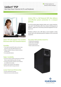 Liebert PSP Best-Value Power Protection for PCs and Peripherals