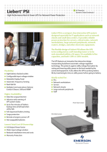 Liebert PSI High Performance Rack &amp; Tower UPS For Network Power Protection