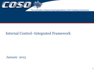 Internal Control–Integrated Framework  January  2013 0