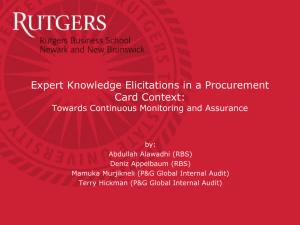 Expert Knowledge Elicitations in a Procurement Card Context: