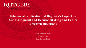 Behavioral Implications of Big Data’s Impact on Research Directions