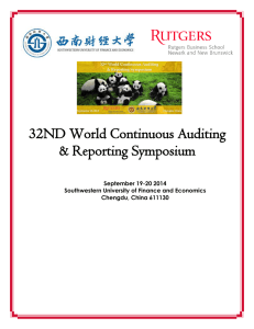 32ND World Continuous Auditing &amp; Reporting Symposium September 20, 2014 Preliminary10/211021101413v22