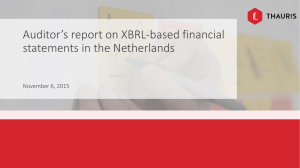 Auditor’s report on XBRL-based financial statements in the Netherlands November 6, 2015