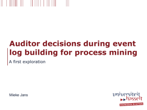 Auditor decisions during event log building for process mining A first exploration